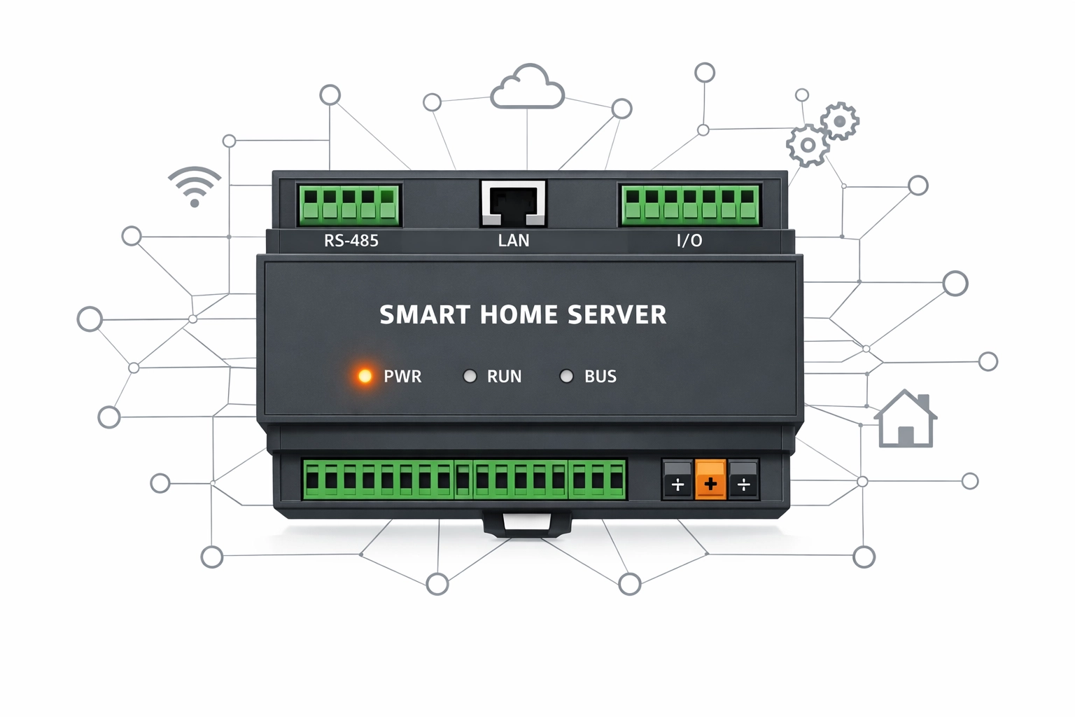 Zentraler Smart Home Server für effiziente Hausautomation und Energiesparen in Wien.