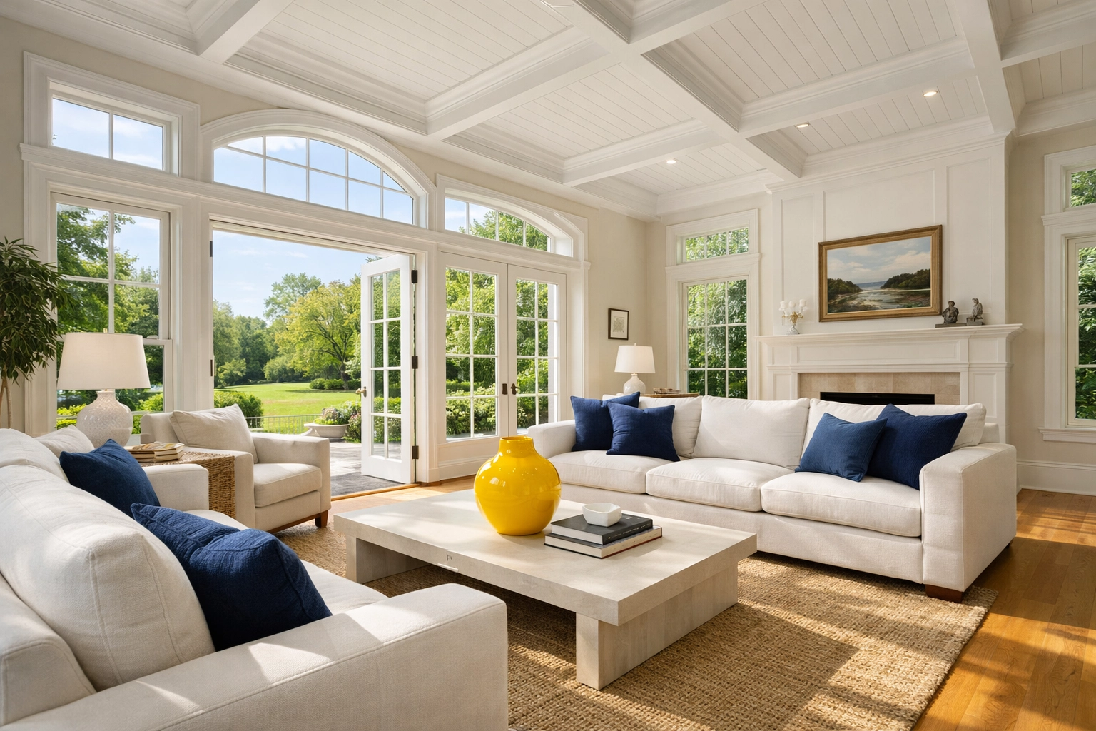 Immaculate living room showing the results of Weekly House Cleaning Hopedale MA for a stress-free home.