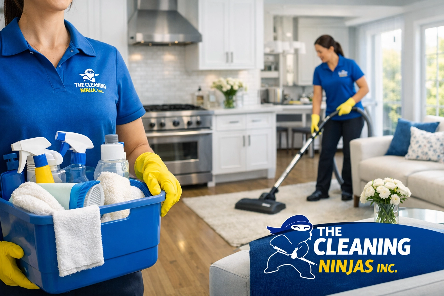 [ALT] Professional Deep Cleaning Newton MA Team working on a residential home