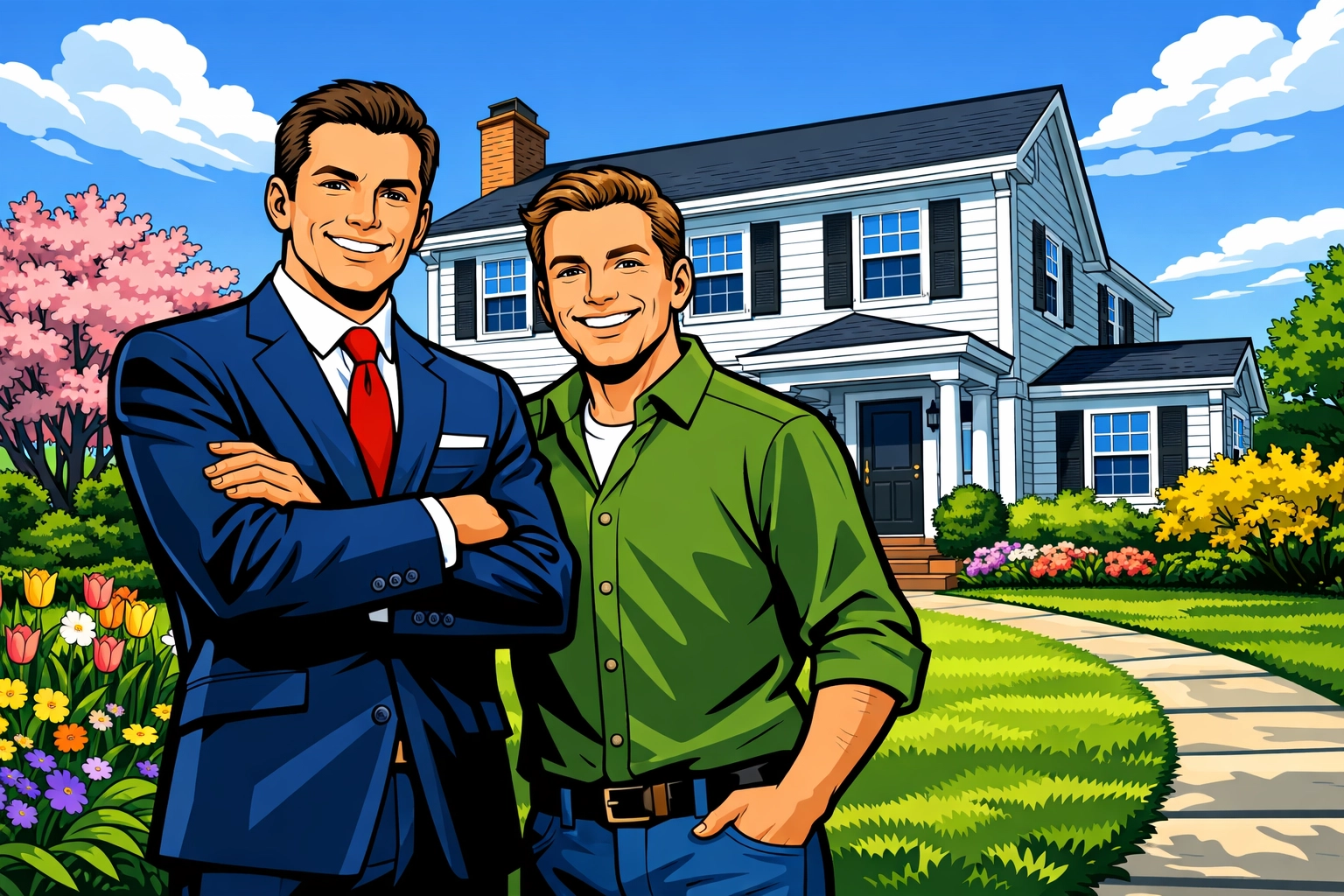 Realtor in Hartford CT helping a homeowner sell their market-ready colonial home with great curb appeal.