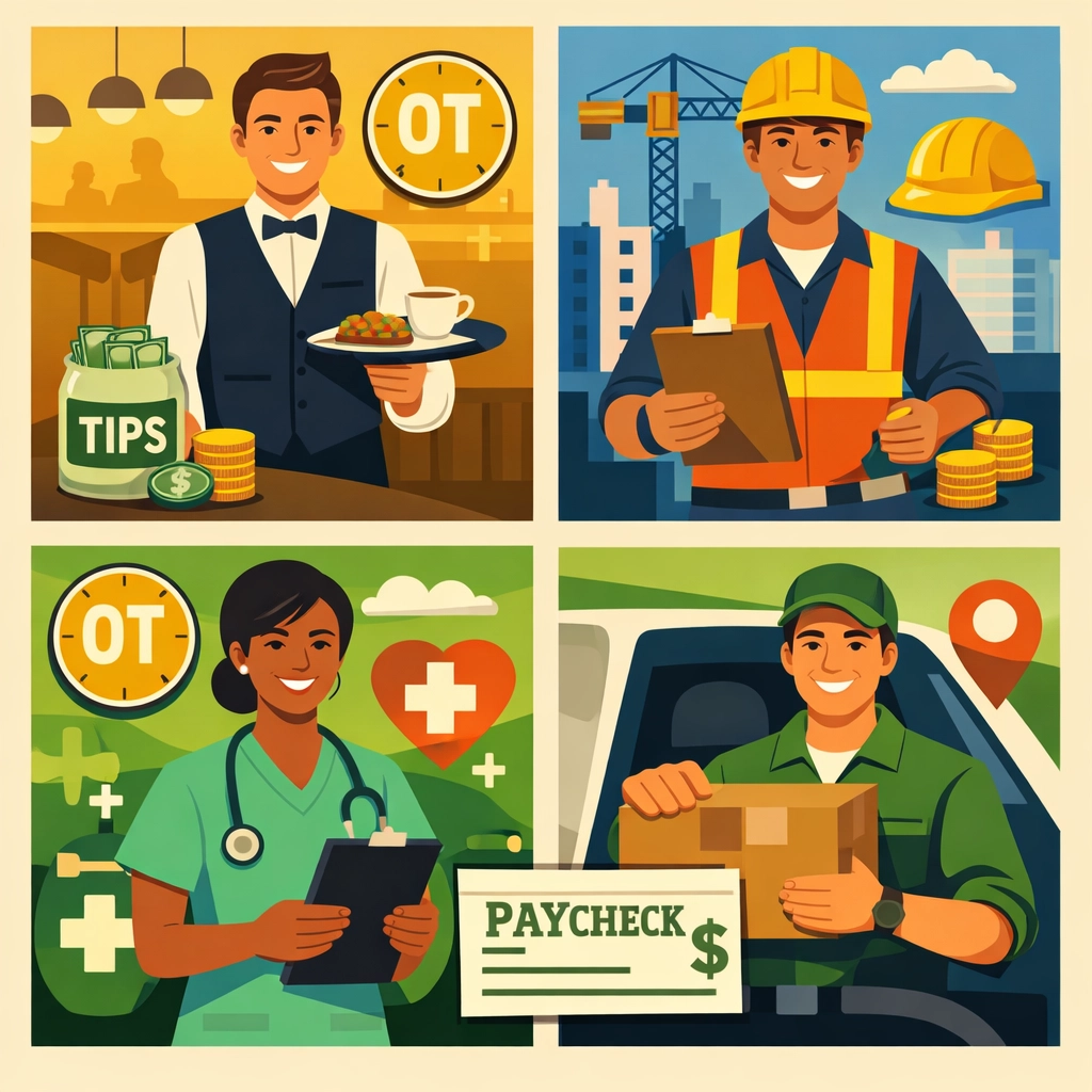 Working professionals eligible for 2026 overtime and tips tax deductions