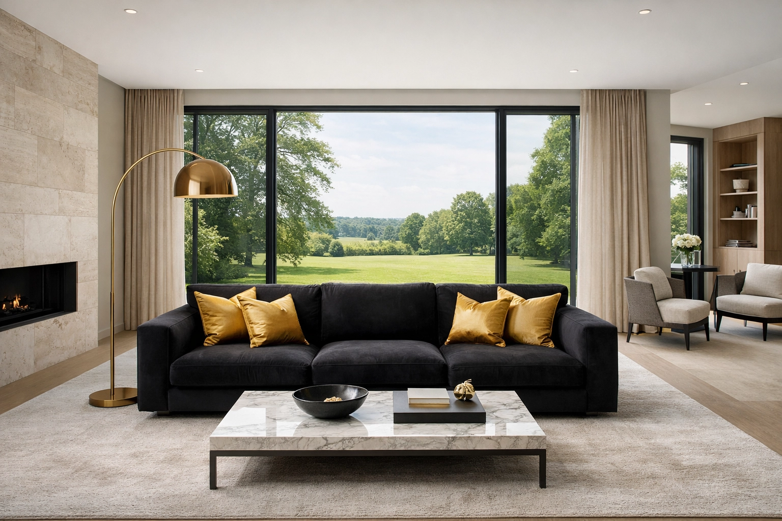 A premium market-ready living room in Kent representing high standards for property listings and tours.