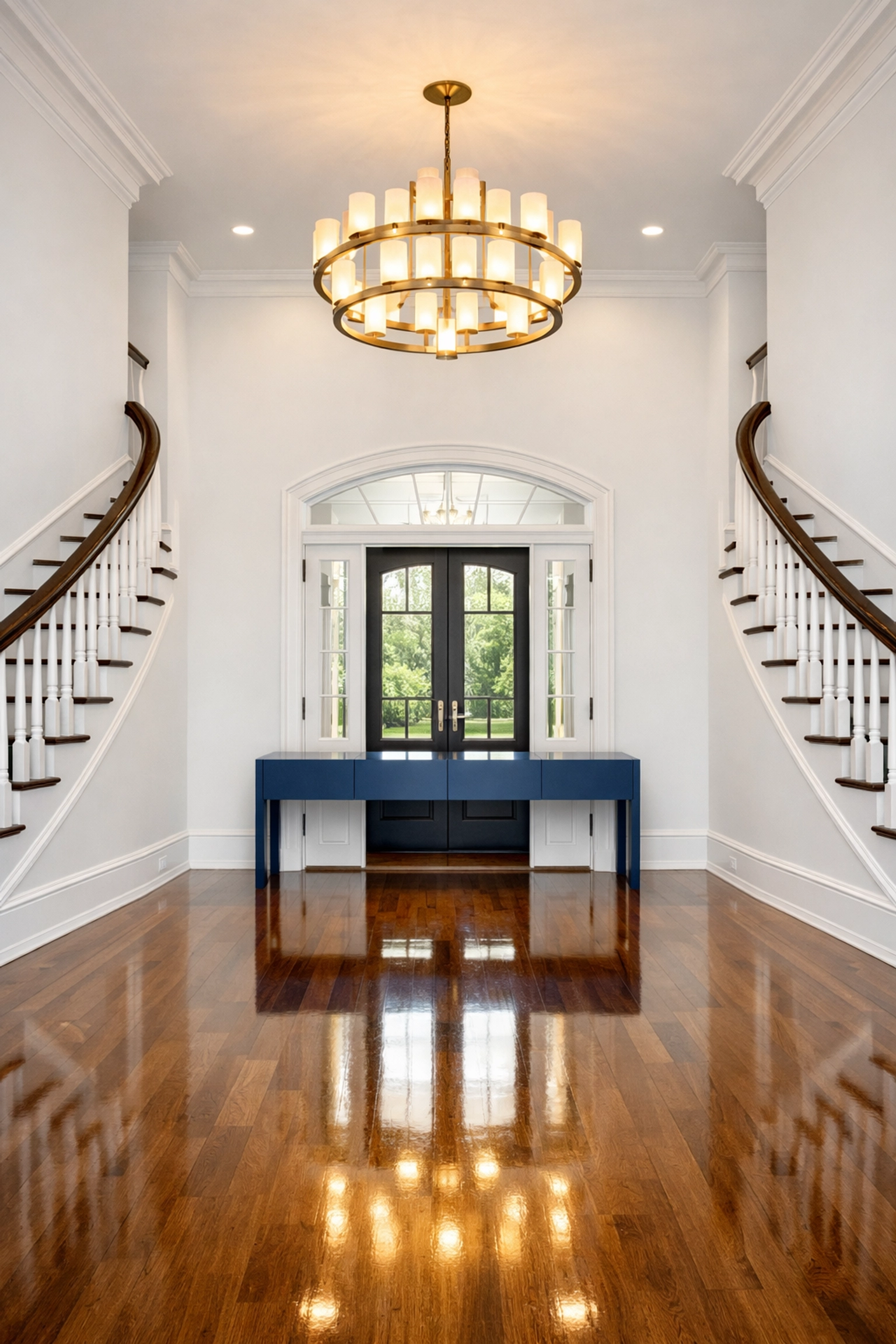 Immaculate grand entryway of a Bolton estate reflecting professional home maintenance and expert cleaning.