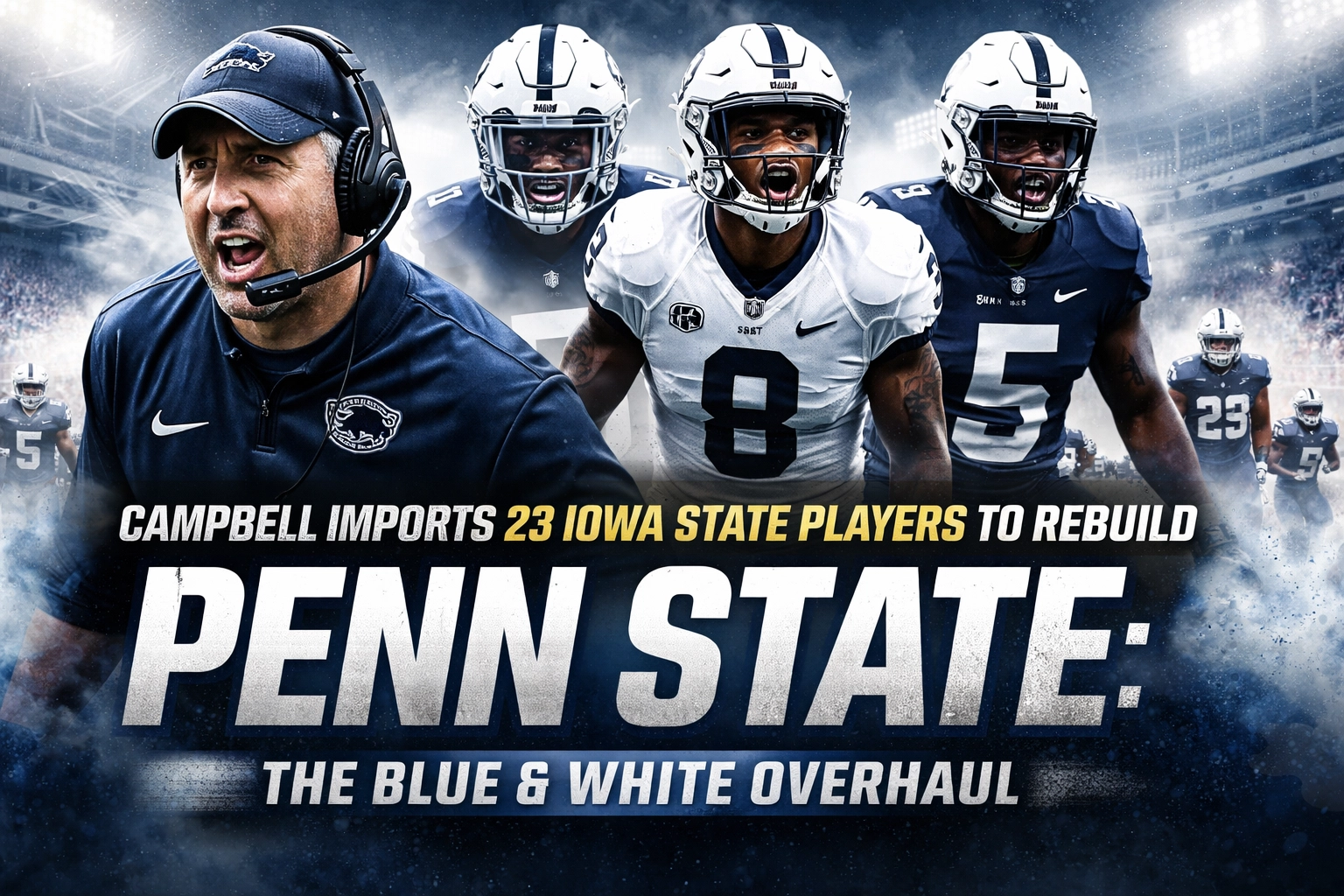 Campbell Imports 23 Iowa State Players to Rebuild Penn State: The Blue & White Overhaul
