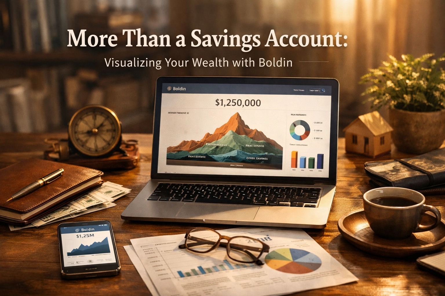 Chart showing savings growth