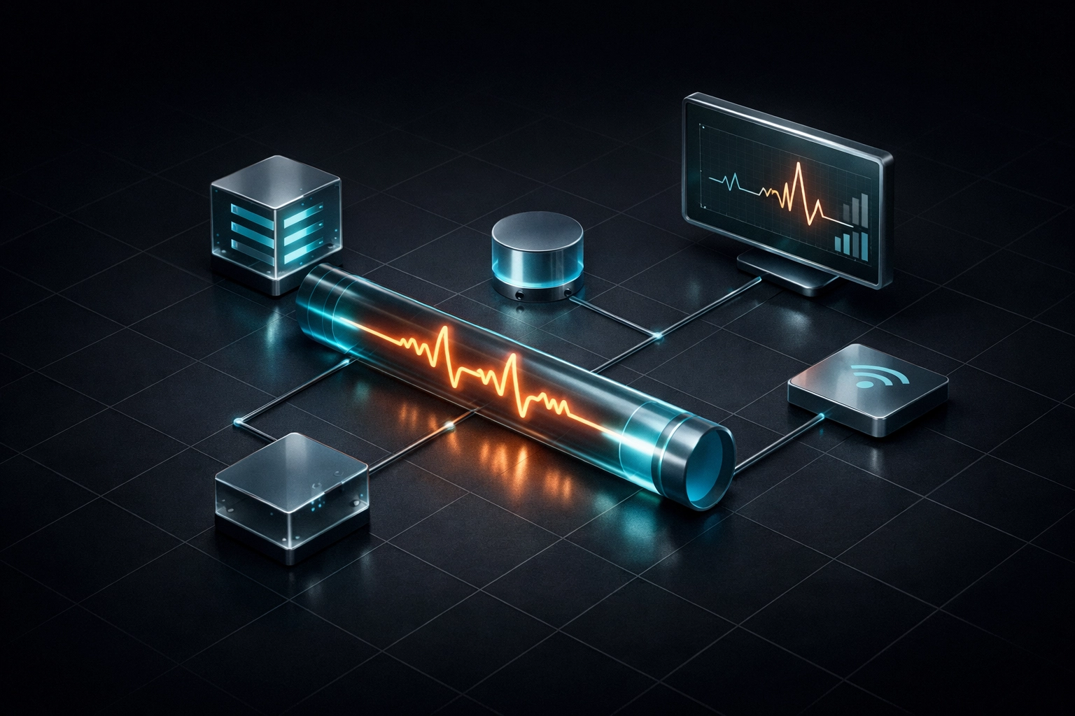 Proactive network monitoring dashboard representing real-time server health alerts and system status.