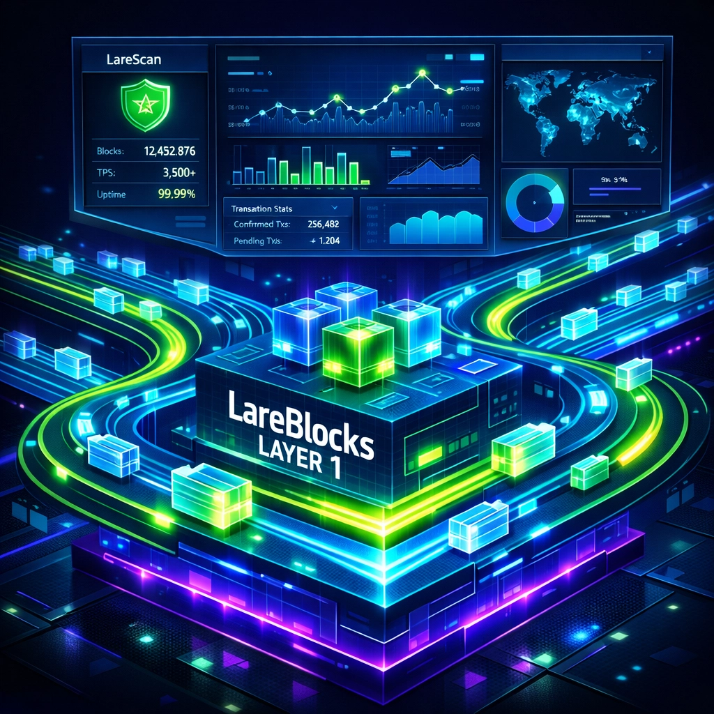 LareBlocks Layer 1 blockchain infrastructure enabling fast crypto payment settlements