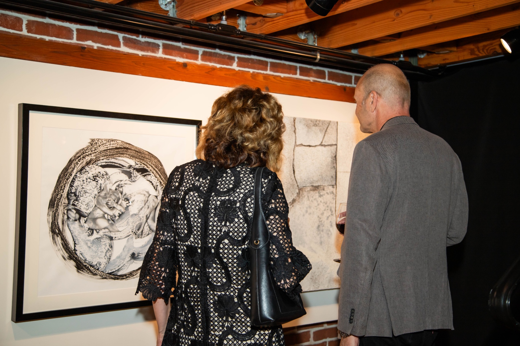 Two guests at Sparks Gallery