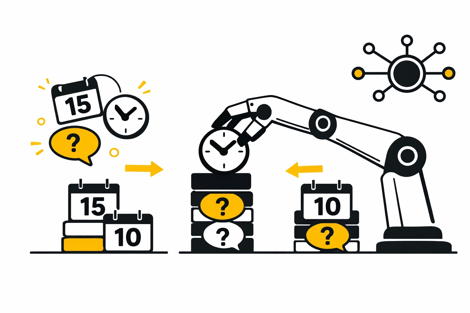 AI-powered HRIS automation organizing scheduling and employee queries efficiently