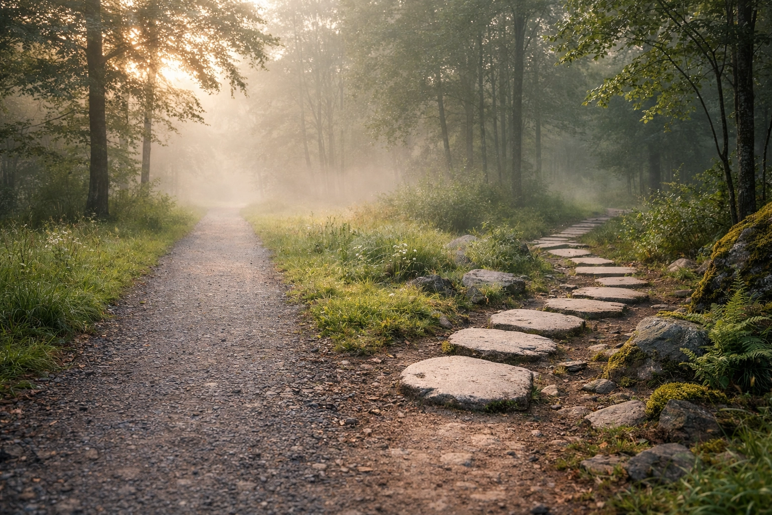 Two paths symbolizing different approaches for neurodivergent and neurotypical ADHD strategies