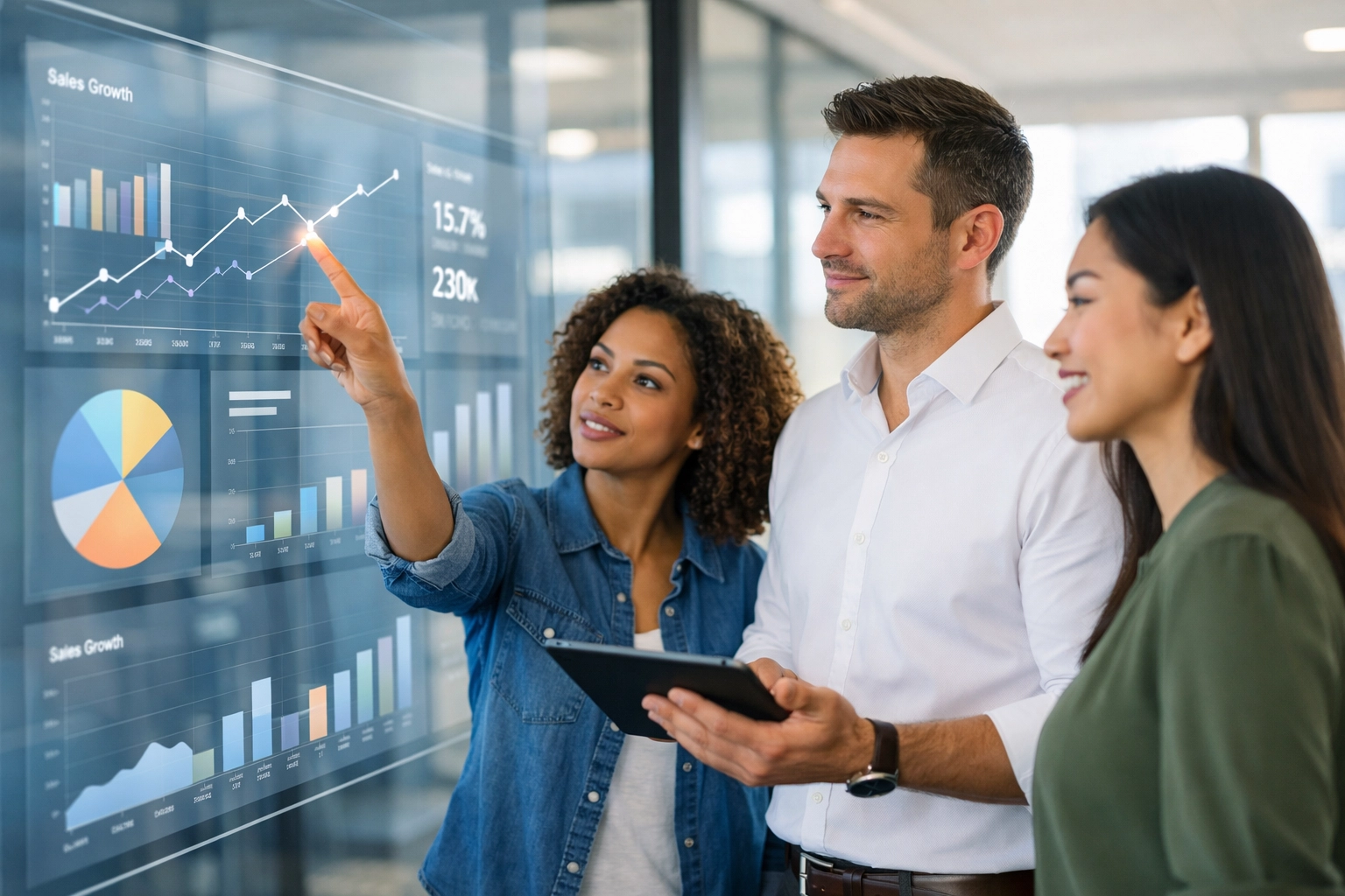 IT professionals reviewing a ServiceNow dashboard for strategic implementation planning.