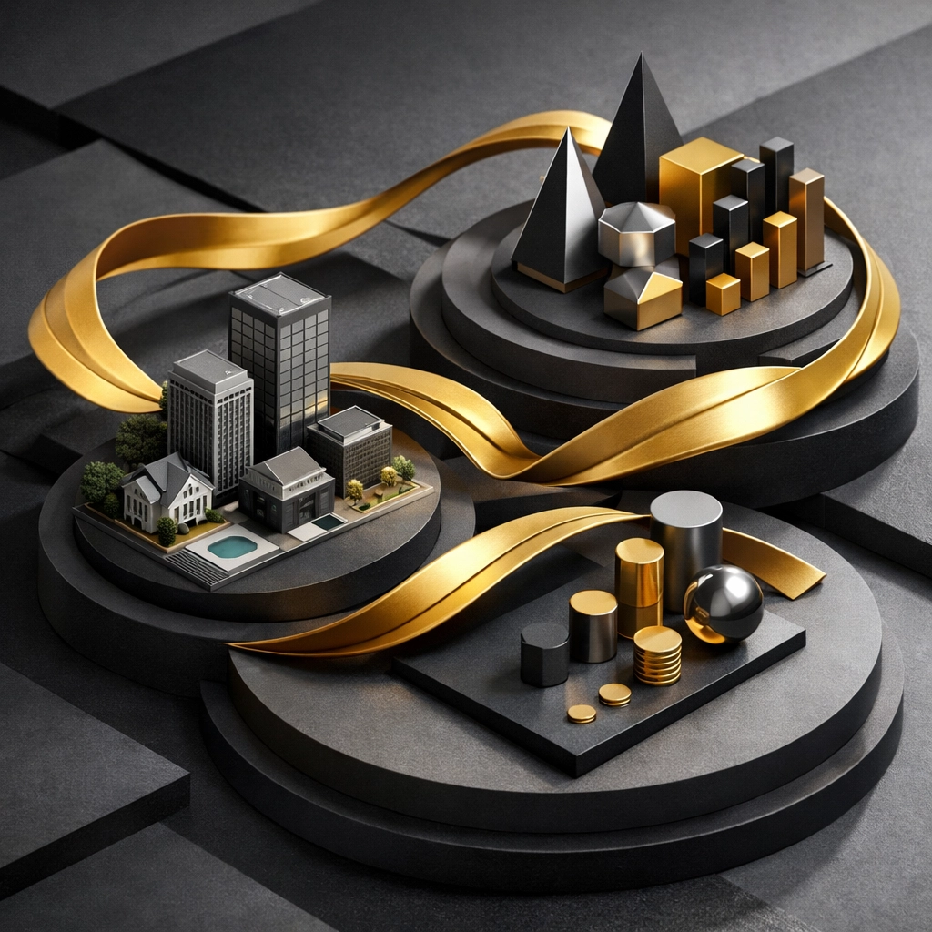 Private market investment diversification across real estate, equity, and credit