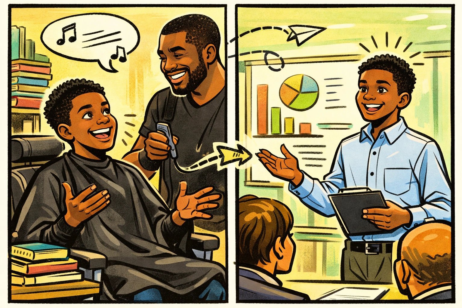 Young man's journey from barbershop literacy lessons to professional boardroom success with CRC