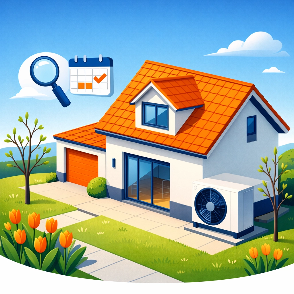 Strategic spring planning for an air source heat pump installation at a modern Surrey home.