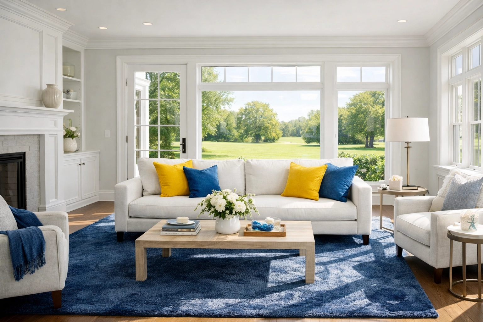 Immaculate Southborough living room showcasing the results of professional house cleaning services.