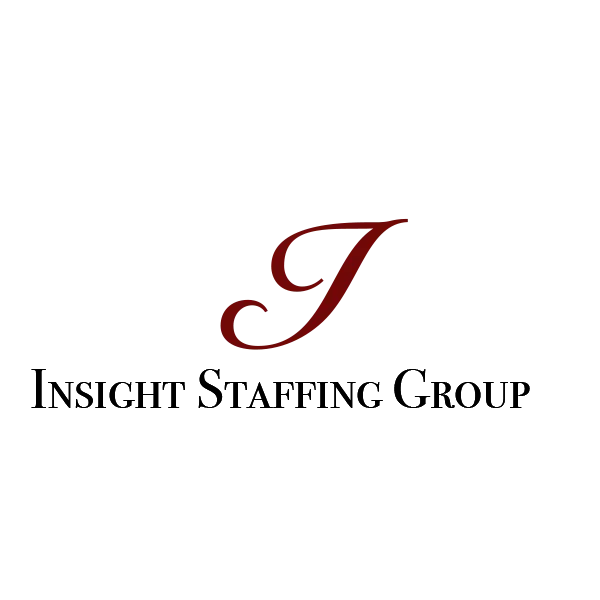 Insight Staffing Group logo featuring a large, stylized maroon 'I' and black text, highlighting the company's focus on premium recruitment.