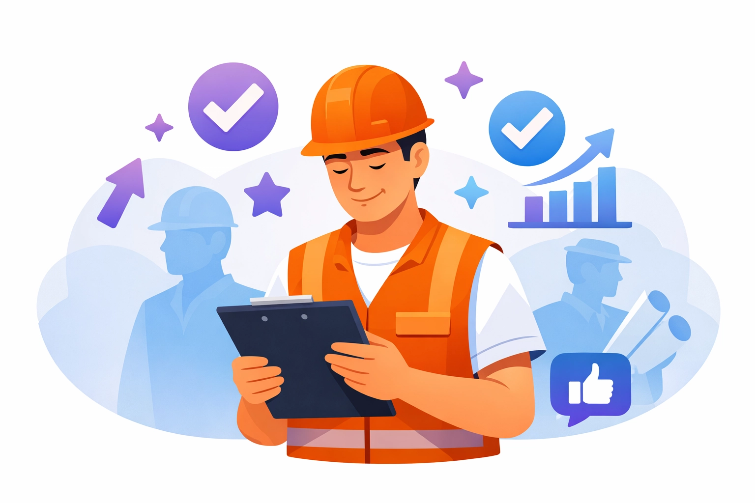 Contractor reviewing quality shared leads with manageable competition