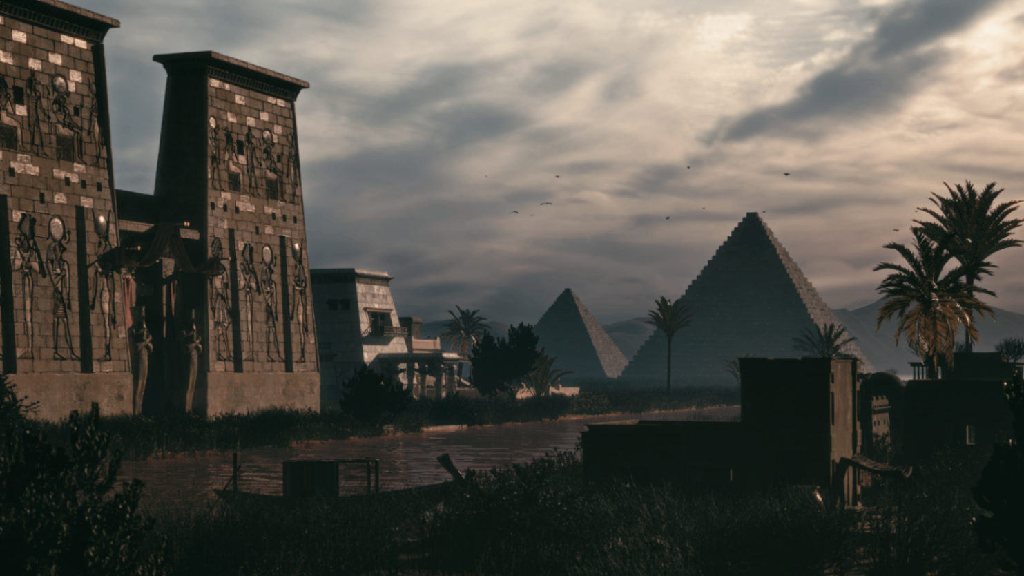 Ancient Egypt at Sunset