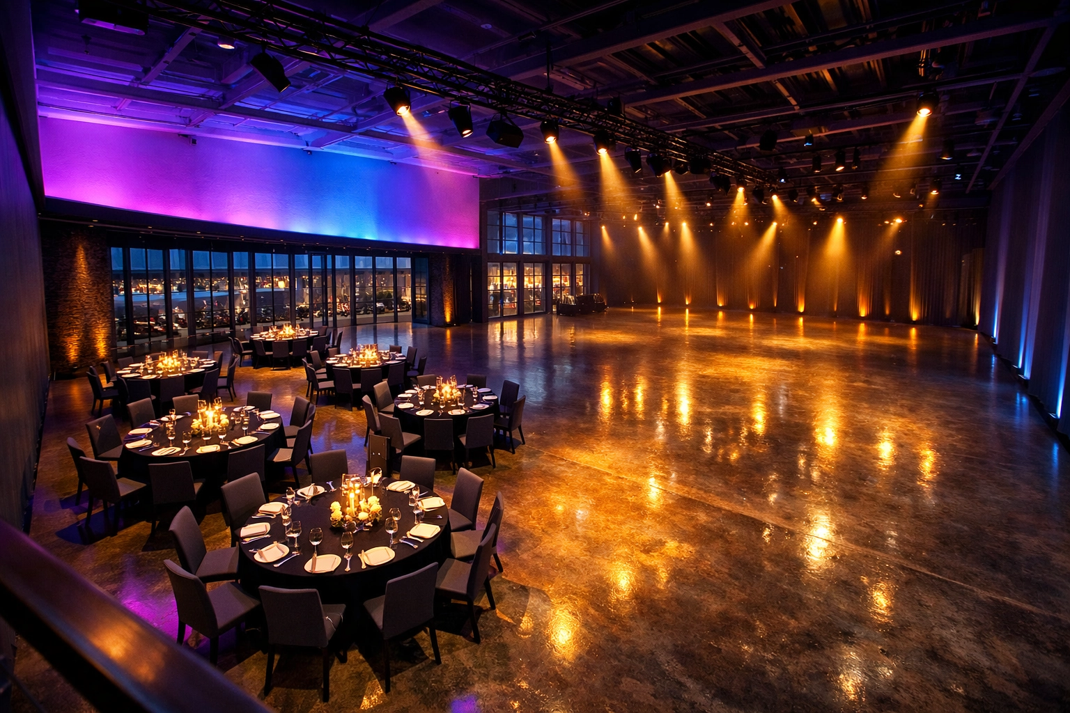 Versatile event venue Grand Prairie interior showing flexible space for intimate to large gatherings