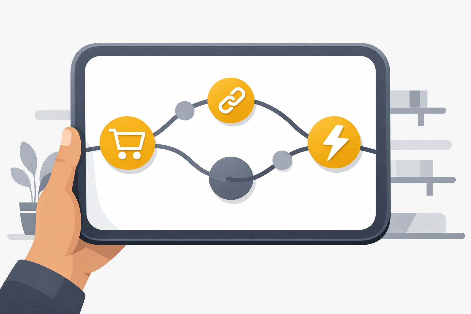 Interactive presentation software showing a streamlined checkout process for a modern webinar experience.