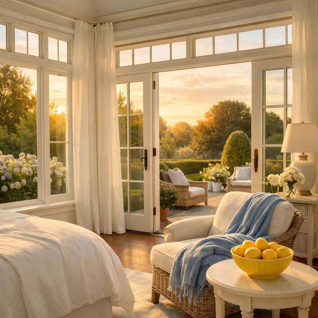 A serene and spotless luxury master suite showcasing expert residential cleaning Massachusetts results.