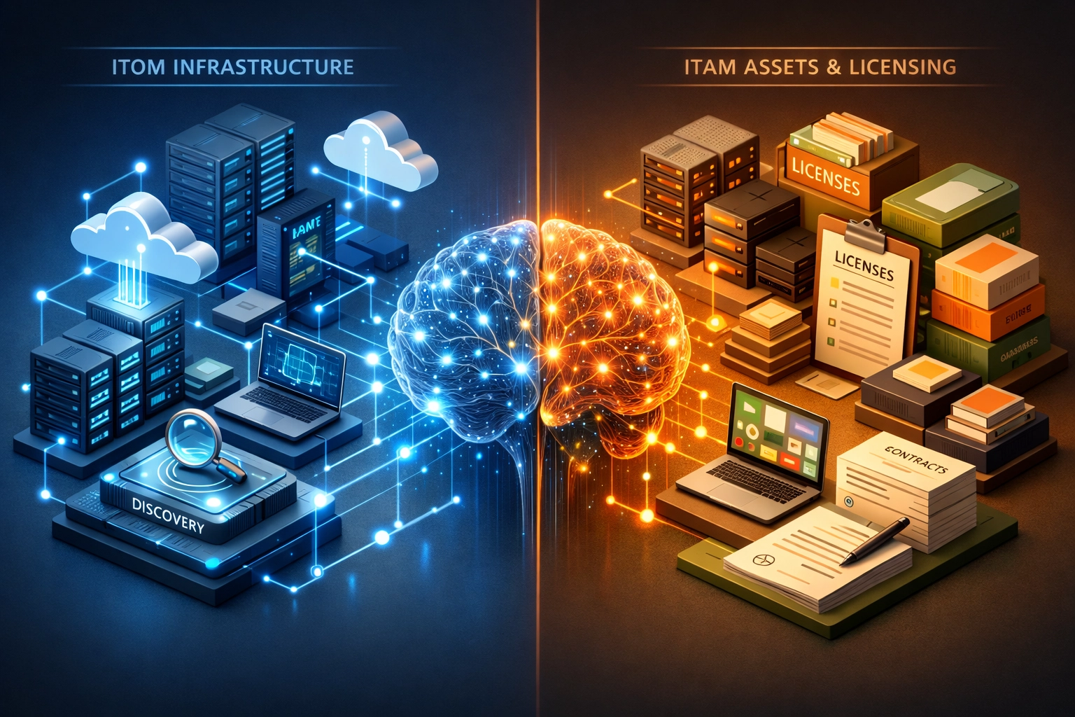 ITOM vs ITAM infrastructure comparison for ServiceNow implementation partner selection