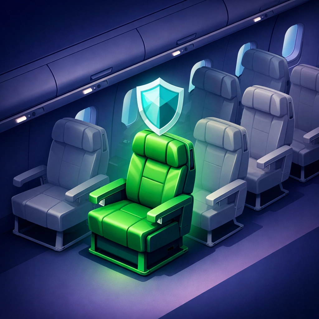 Refare Seat Guard protecting a specific airplane seat assignment while securing a lower price refund.