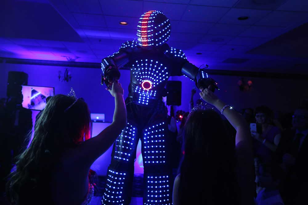 LED Robot Entertainer at Event