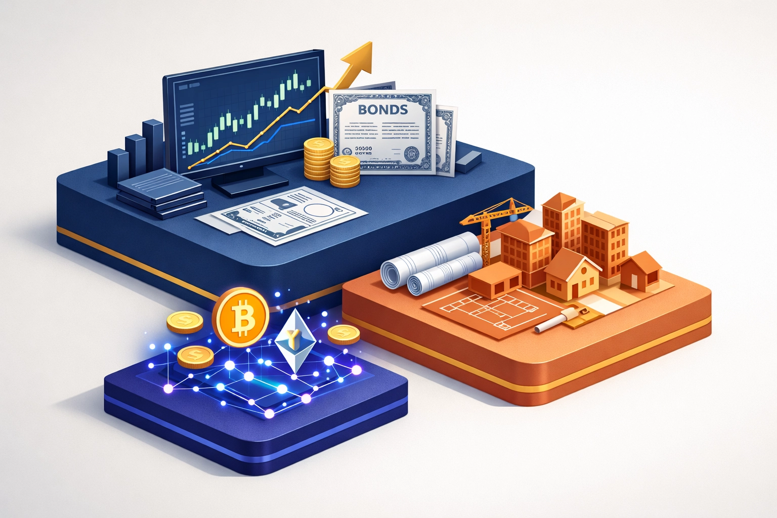 Portfolio allocation model with traditional assets, real estate, and digital investments