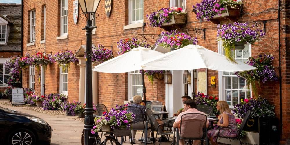 Market Bosworth town scene with historic buildings and local character