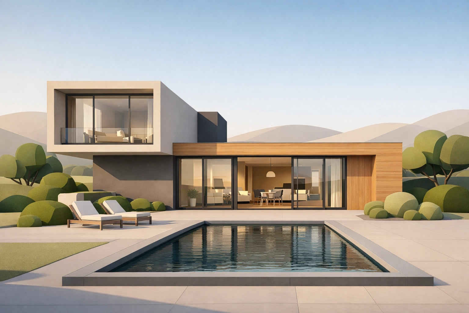 Modern Spokane home with clean lines illustrating affordable real estate and investment stability.