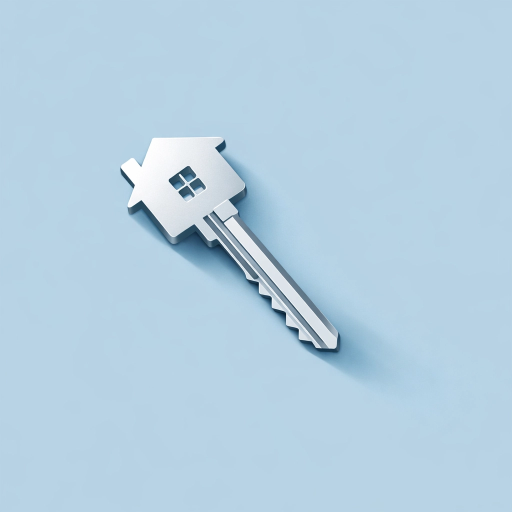 Llaves de casa tras completar la reparación de crédito para familias latinas.