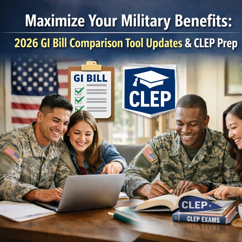 [HERO] Maximize Your Military Benefits: 2026 GI Bill Comparison Tool Updates & CLEP Prep (1x1, center safe zone)