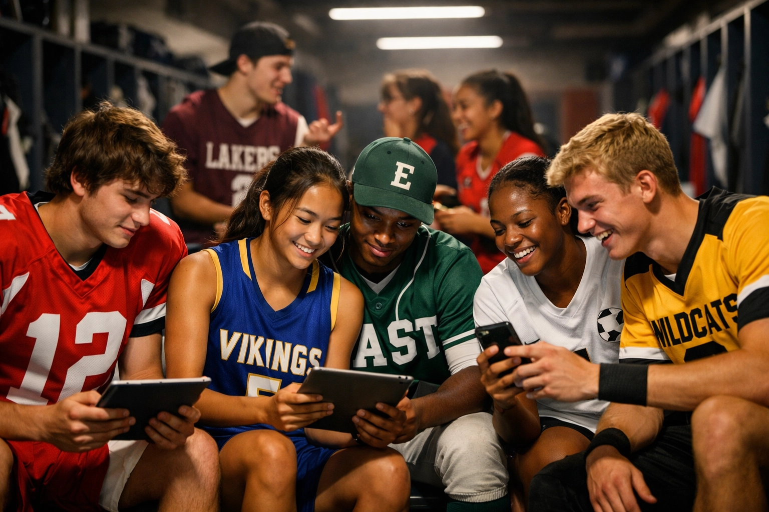High school athletes building personal brands through social media and team collaboration