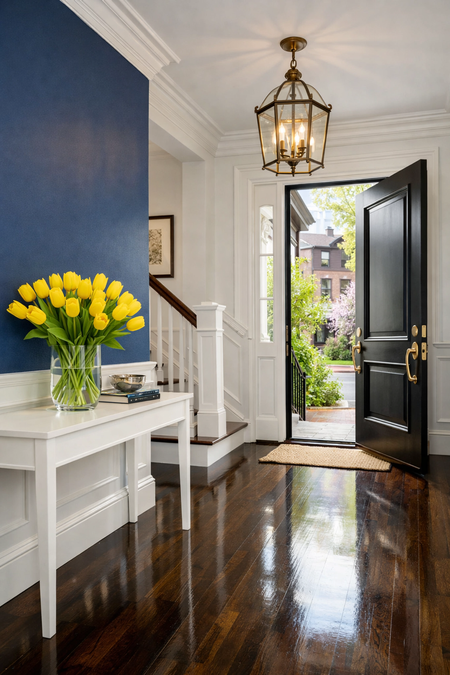 Bright, clean Boston foyer with polished floors representing the ultimate deep cleaning MA service.