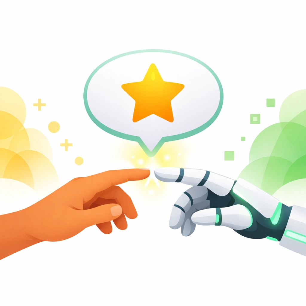 Személyre szabott AI válaszok és emberi hangvétel a hírnév menedzsment automatizálásában.