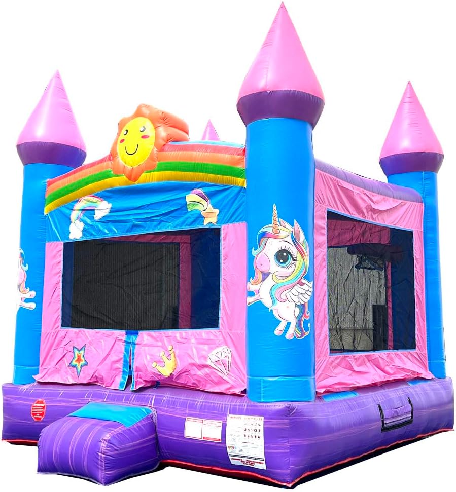 Unicorn-themed bounce house