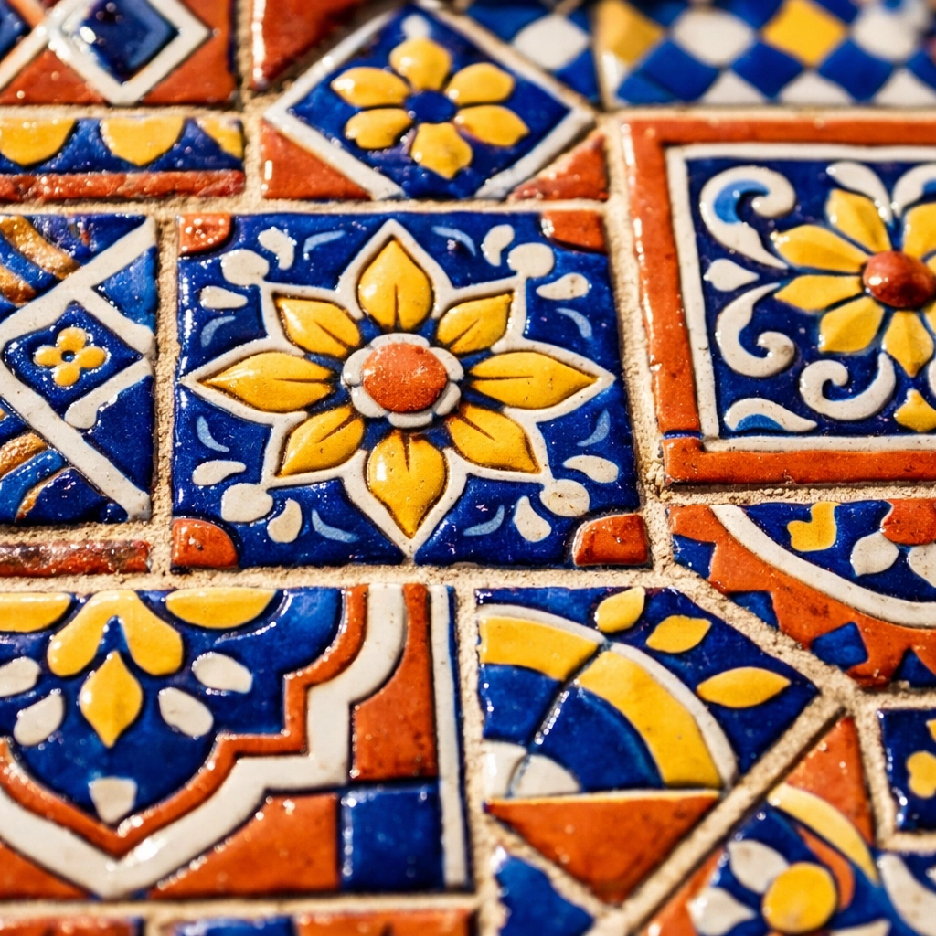 Traditional Mexican Talavera tiles in Puerto Vallarta condo rental