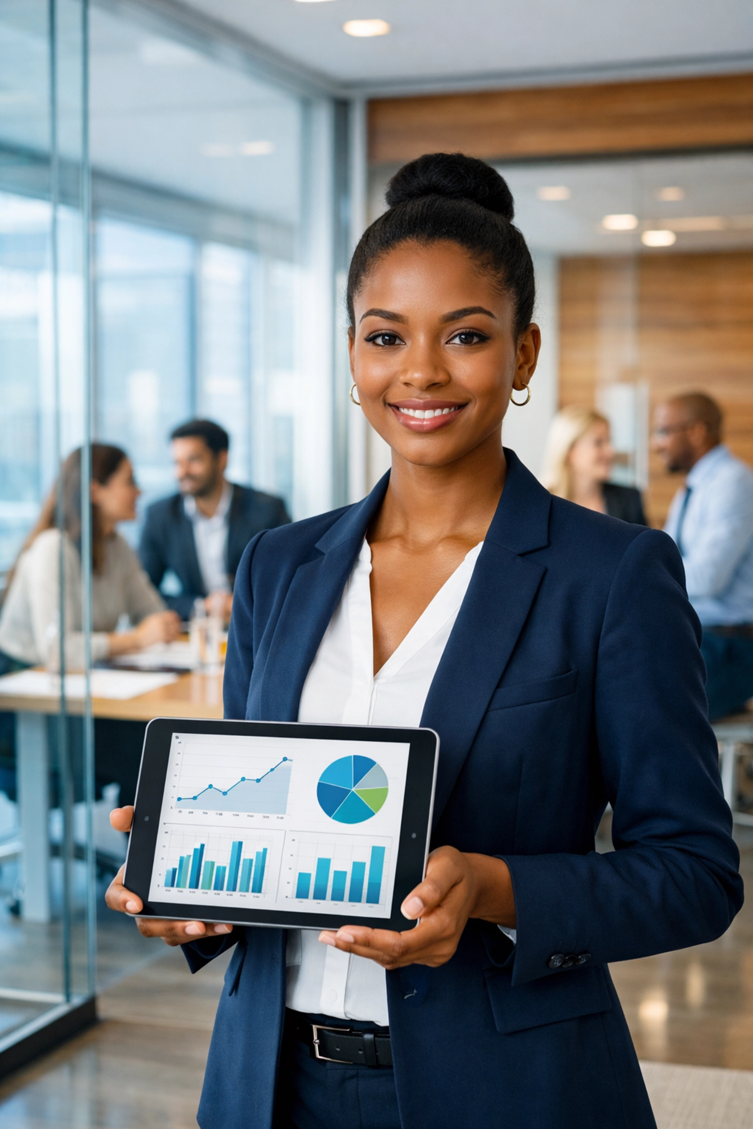 Young professional reviewing career outcome data from equity-centered STEM program