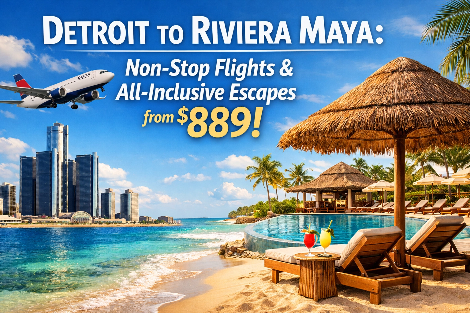 [HERO] Detroit to Riviera Maya: Non-Stop Flights & All-Inclusive Escapes from $889!