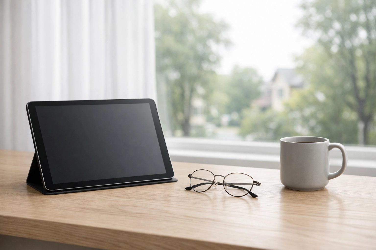 Researching local real estate market data in a Rocky River home office to challenge a low home appraisal.