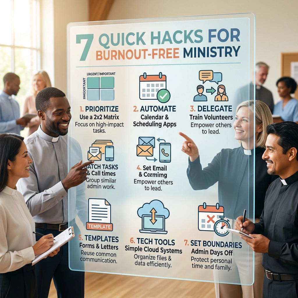 [HERO] Stop Wasting Time on Admin: 7 Quick Hacks for Burnout-Free Ministry