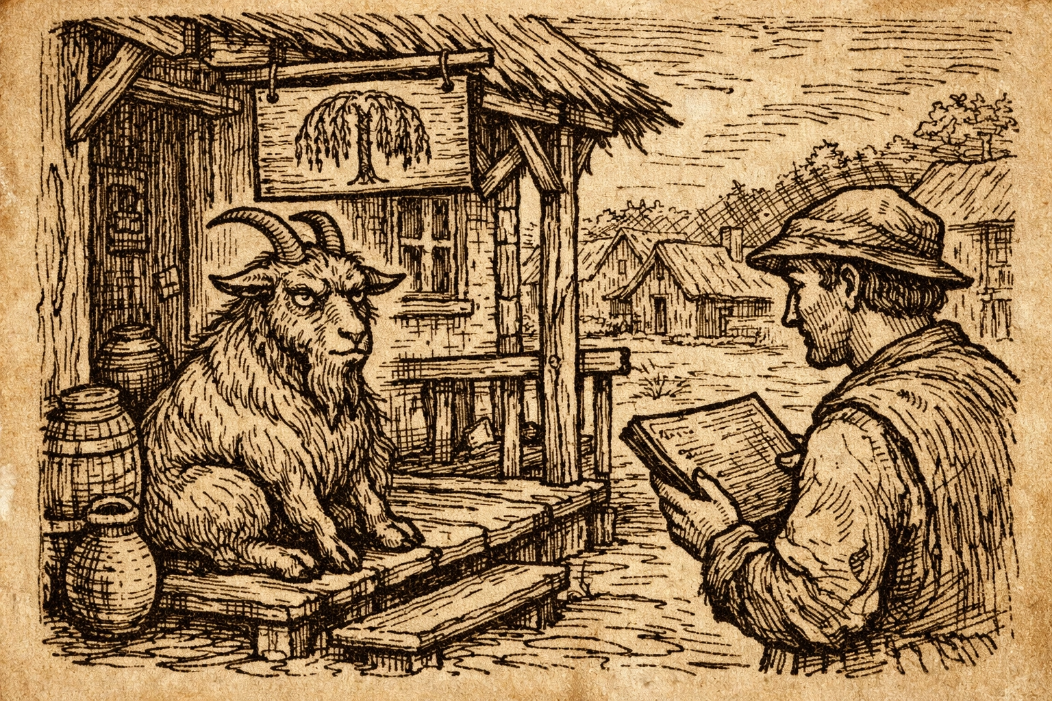 [Image 4] Judgmental goat on an inn porch