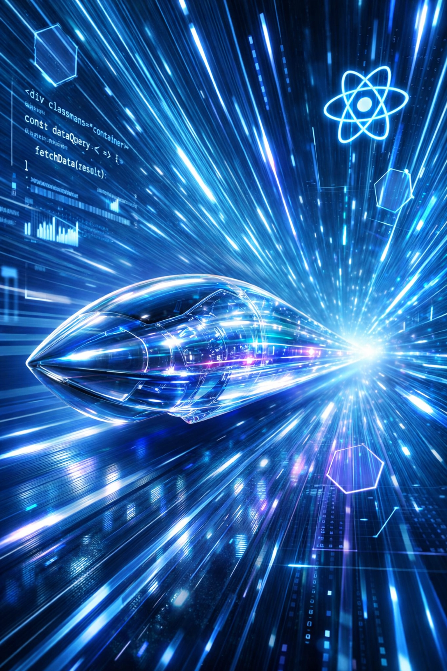 Fast data transfer through fiber optic cables representing edge computing speed in headless e-commerce.