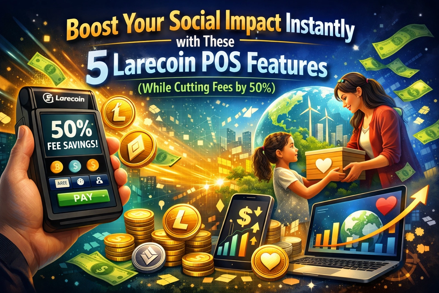 [HERO] Boost Your Social Impact Instantly with These 5 Larecoin POS Features (While Cutting Fees by 50%)