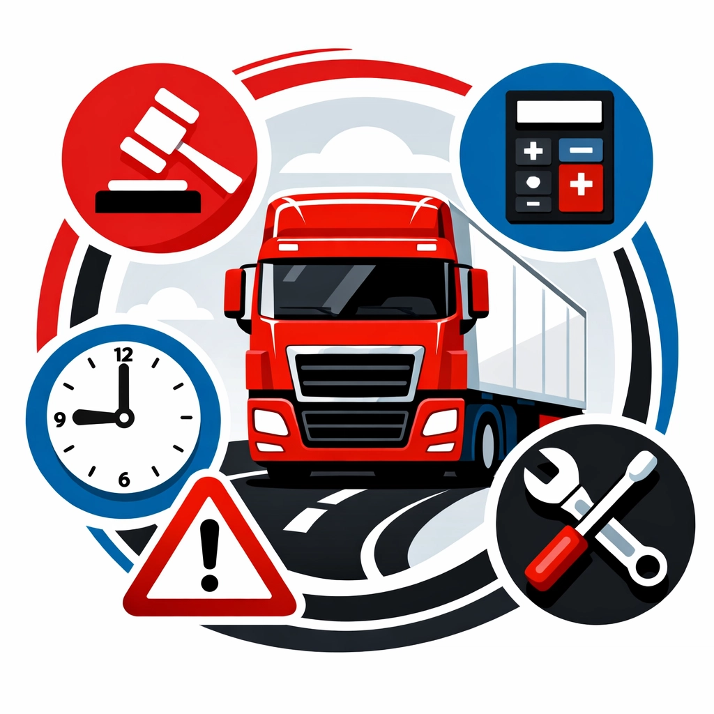 HGV transport manager responsibilities including law, finance, maintenance and safety