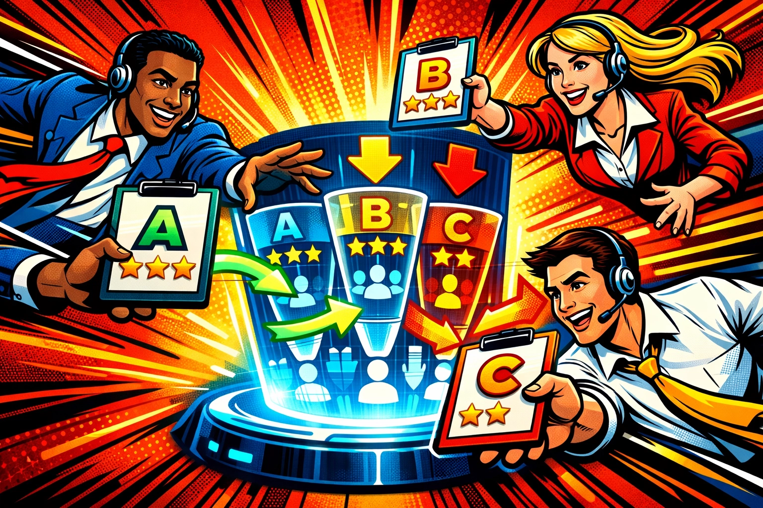 Sales team efficiently managing leads with automated lead scoring and assignment workflow