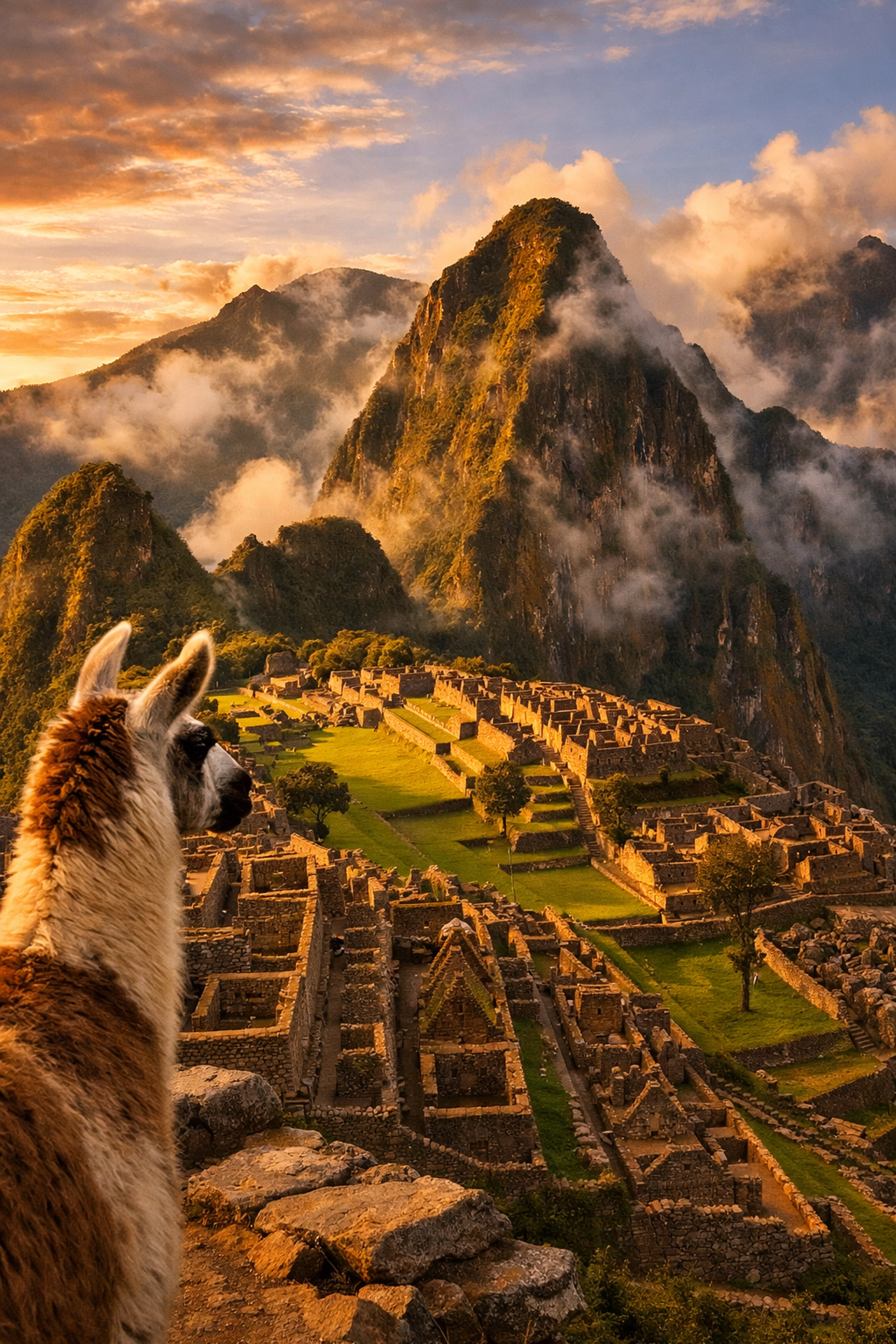 Top 10 Instagrammable Places Worldwide You Need to Visit This Year 2 Breathtaking Machu Picchu ruins with a llama, a top pick for world instagrammable places.