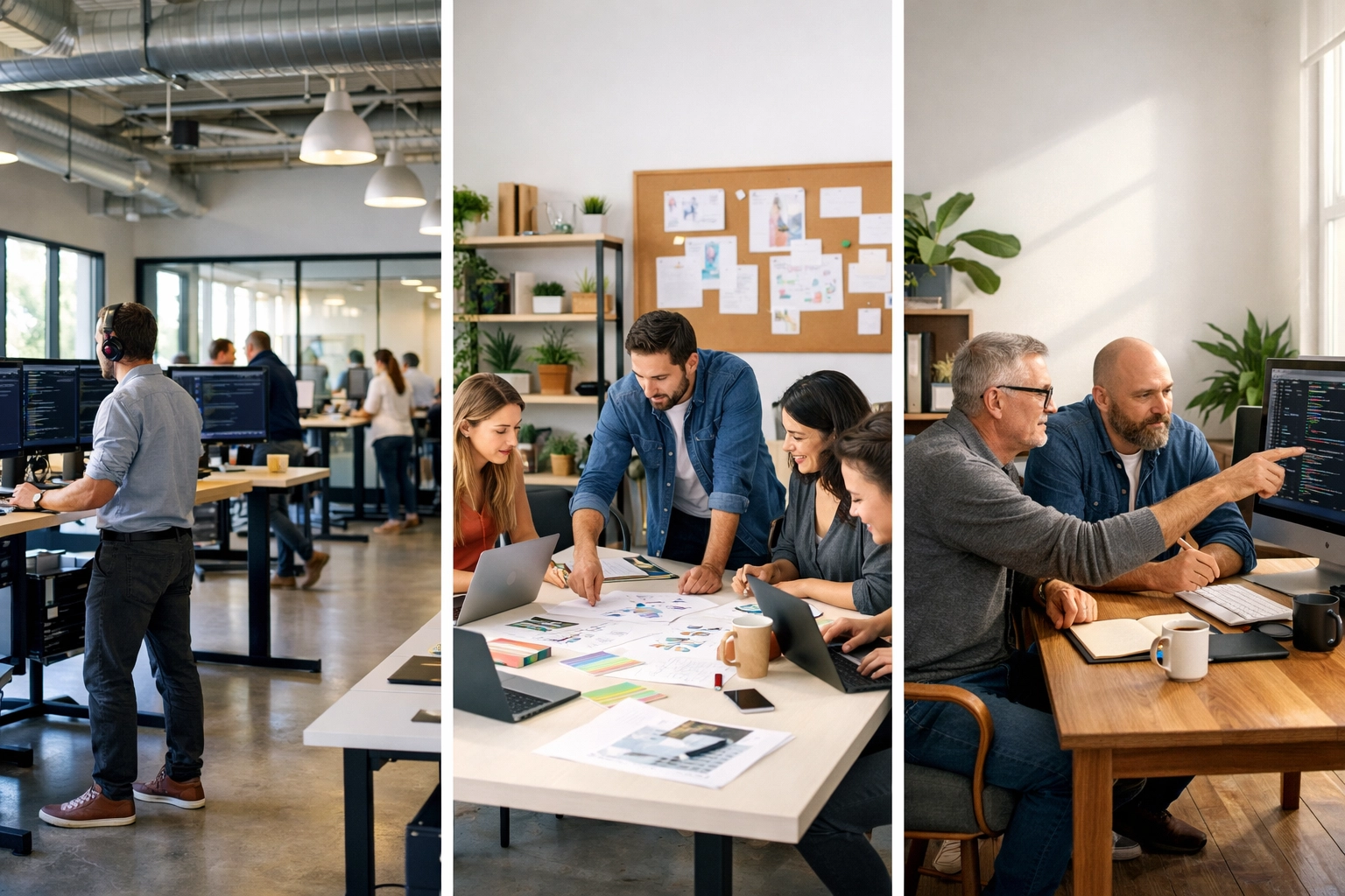 Comparison of large, mid-size, and boutique web development agencies