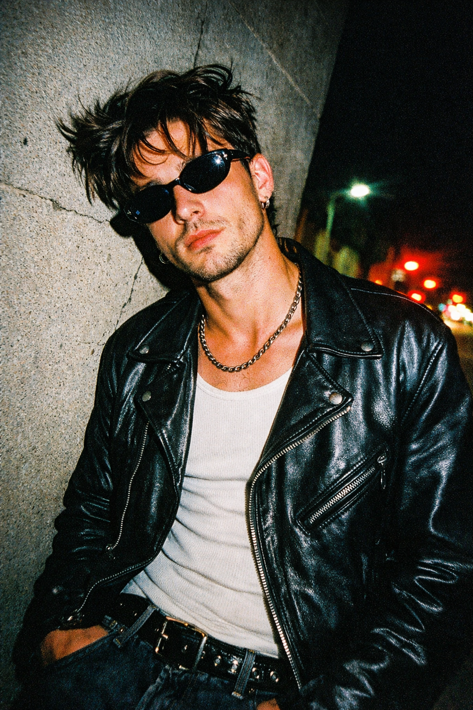 Raw direct flash portrait at night, illustrating industry trends that change the way you shoot for authenticity.